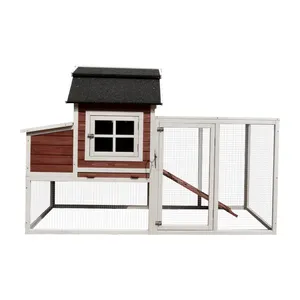 Huhnerstall Aus Holz Outdoor Houten Kippenhok Multi-Level Kip Huis, Gevogelte Kooi W/Ramps, run, Nestkastje, Draad Hek