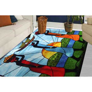 Tapis Paysage Africain : Tapis d'appoint antidérapant lavable en machine, tapis doux non tissé - Product Image 3