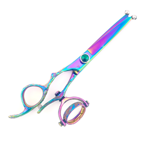 Double Swivel Handle Shears <b>Left</b> <b>Handed</b> Stainless Steel Hair Cutting <b>Scissors</b> - Product Image 3