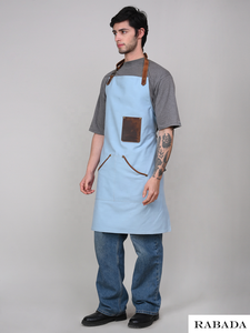 Tabliers unisexes personnalisés pour barmans tablier en toile professionnel avec lanières en cuir tablier de chef barista - Product Image 2