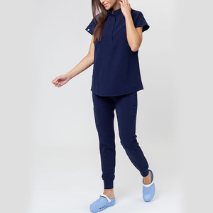 Juegos de fregado médico unisex para enfermeras, médicos, dentistas, ropa de trabajo de Hospital, tela de lona de LICRA/poliéster de alta calidad - Product Image 2