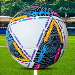 Ballon de football de bonne qualité, taille 5, logo personnalisable, entraînement officiel de match et de football en cuir PU pour promotions - Product Image 1