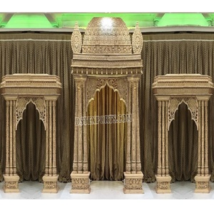 Escenario Manavarai exclusivo para boda hindú Configuración de escenario Manavarai para recepción Escenario tradicional para boda del sur de India - Product Image 1