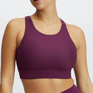 Sujetador deportivo personalizado de doble cara con espalda cruzada, sin aros, para yoga y fitness, transpirable, con tiras, ropa deportiva de gimnasio de secado rápido, talla mediana - Product Image 3