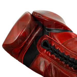 Adjustable Leather High Quality Moisture Wicking Boxing Gloves Customized Lace-Up MMA Training Gear - Product Image 5