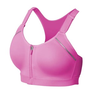 Soutien-gorge de sport léger grande taille pour femmes vente en gros fermeture à glissière avant antichoc doré respirant confortable Yoga Fitness quatre voies - Product Image 3