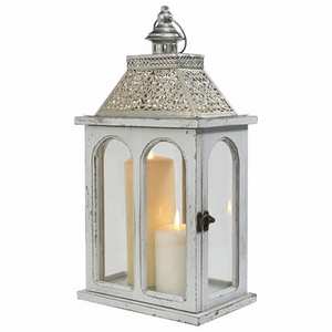 Linterna de vela de cristal hecha a mano moderna con marco de metal recubierto de polvo gris para decoración del hogar para ambiente navideño y estilo de vida - Product Image 4