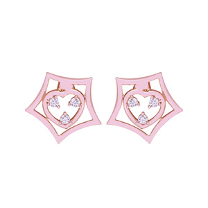 ต่างหูรูปดอกกุหลาบสีทองผสมรูปโฆษณาที่หรูหราทันสมัยสวมใส่ได้ทุกวันด้วยเพทายทันสมัยทันสมัยสำหรับงานปาร์ตี้ - Product Image 3