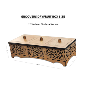 Caja de madera para dulces de frutos secos, bandeja de madera, caja de servicio para mesa, contenedor de almacenamiento decorativo, caja multiusos 3 con tapa - Product Image 6