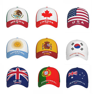 Casquettes de baseball de football au design unique 2026, en coton brodé, réglables, avec drapeau national, pour les matchs en plein air - Product Image 1