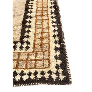 พรมขนสัตว์ถักมือสีเบจน้ำตาลลายเรขาคณิต Kiaan สำหรับห้องนั่งเล่น รุ่น Paem-686 ขนาดใหญ่ เหมาะสำหรับตกแต่งทางเดิน - Product Image 3