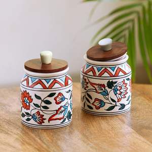 Jarra de Cerámica de Alta Calidad para Almacenamiento y Servicio, Jarra de Cerámica con Tapa para Almacenamiento de Alimentos Frescos, el Mejor Diseño de HAND MADE CRAFT - Product Image 2