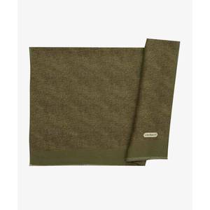 Écharpe rectangulaire unie en coton et soie kaki - Product Image 2