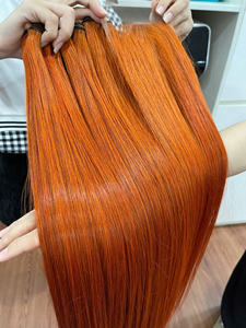 2025ต่อผมตรงหนังแท้สำหรับต่อผมทรงตรงสีส้มเนียนนุ่มไม่พันกัน - Product Image 4