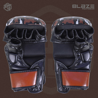 Guantes de Entrenamiento de Sparring MMA BLAZEFIGHTGEAR, Cuero Vacuno, Secado Rápido, Absorción de Humedad, para Entrenamientos con Saco de Boxeo, Boxeo en Jaula