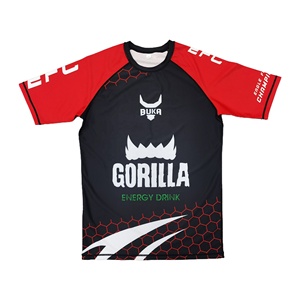 Ensemble de performance MMA personnalisé en gros : Rashguard à manches courtes associé à un short de combat léger pour les sports de BJJ et de grappling - Product Image 3