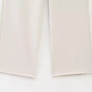 Pantalon décontracté homme nouvelle mode automne vintage mi-long anti-plis respirant avec fermeture éclair arrière en tissu 100% coton laminé multi-poches - Product Image 4