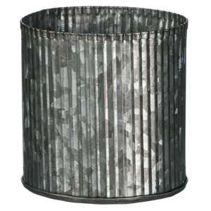 Set of 2 Rustic Color Metal Medium Size Flower <b>Vases</b> at Wholesale Prices With Sizes of 8.25x4.75x10.5 7x3.5x9 Inches - Product Image 2