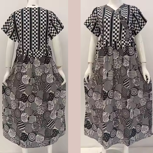 Gun Klok <span class=keywords><strong>5</strong></span> gaun kain lembut kualitas tinggi desain modis untuk wanita ukuran besar kenyamanan santai pakaian musim panas rumah Harga ekonomis - Product Image 2