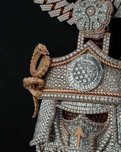 Pendentif Hiphop VVS Moissanite Iced Out Monster Round Baguette Cut 925 Silver Custom Moissanite Pendant - Product Image 4