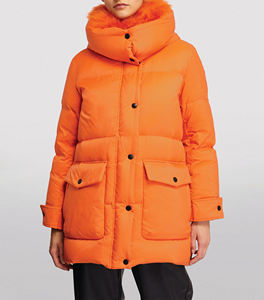 Haute qualité femme doudoune hiver chaud couleur unie respirant à la mode tissé matériel Logo personnalisé plaine teint techniques - Product Image 2