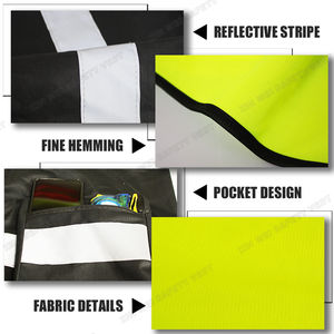 Logotipo personalizado HI VIS tira reflectante Chaleco de trabajo transpirable al aire libre construcción ingeniero ropa de seguridad con bolsillos - Product Image 5