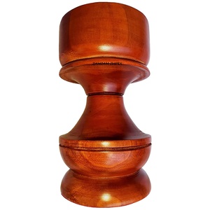 Natural Wooden Round Shaped <b>Bakhoor</b> Burner for <b>Oud</b> and Incense Handcrafted Fragrance Diffuser for Home and Meditation Use - Product Image 2