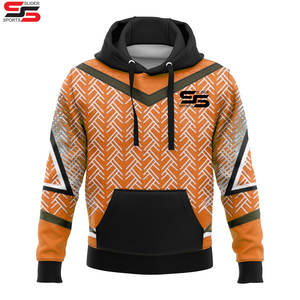 Sweats à capuche de hockey sur glace pour adultes avec broderie sergé et logo personnalisable par sublimation vêtements de sport avec logos personnalisables - Product Image 6