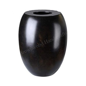 Prix fiable Vente chaude Design moderne Vase en bois de manguier massif Vase décoratif en bois Approvisionnement direct d'usine au tarif de gros - Product Image 6