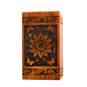 Urna de cremación de palisandro hecha a mano Árbol DE LA VIDA Caja conmemorativa de madera Recuerdo conmemorativo Urna de cremación decorativa para cenizas - Product Image 3