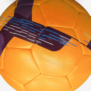 Adult Size 5 Hybrid Soccer Ball Durable Leather Football <b>Hand</b>-Sewn and <b>Machine</b>-<b>Stitched</b> Orange Training Ball Made in Pakistan - Product Image 4