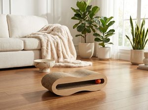 Griffoir pour chat de luxe Amistar de haute qualité, écologique, en carton ondulé, Infinity avec herbe à chat, sans danger pour les chats de toutes tailles - Product Image 5