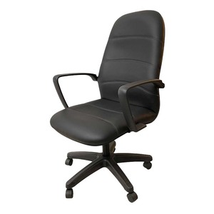 Chaise de bureau pivotante contemporaine avec mécanisme de levage, appui-tête réglable, siège en mousse et tissu PU - Product Image 3