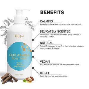 Gel douche enrichi à l'oud avec vitamine E et huile essentielle de cèdre, hydratant, OEM ODM, marque privée, vente en gros, approvisionnement en vrac - Product Image 3