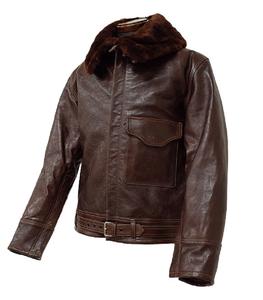 Chaqueta de cuero para hombre de Aviador Flying B2, abrigo de piloto de vuelo con Cuello de piel de oveja, chaqueta de cuero genuino de moda Vintage OEM - Product Image 5