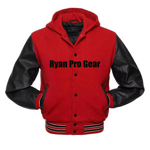 Ryan Pro Gear Custom <b>Vintage</b> <b>Jackets</b> for Men <b>Varsity</b> Hooded <b>Jackets</b> High Quality Classic Plus Size <b>Jacket</b> Factory Supply - Product Image 5