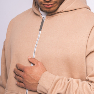 Sudadera con capucha con cremallera para hombre al por mayor 100% algodón ligero secado rápido logotipo personalizado impresión sólida Sudadera con capucha - Product Image 4