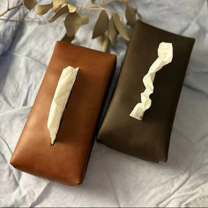 Caja de pañuelos de cuero, soporte para coche, servilleta de asiento trasero para coche, regalo de boda, Hotel, restaurante, cafetería, - Product Image 1