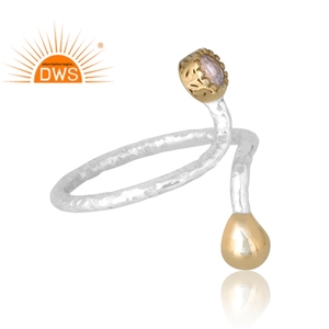 Nouveautés Bague en argent sterling 925 avec pierres précieuses en quartz rose naturel Bijoux de conception personnalisée pour femme Cadeau pour elle - Product Image 4