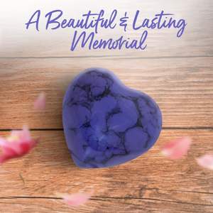 Urna de Corazón púrpura para cenizas-Urna pequeña de recuerdo para mujeres y hombres con soporte y caja-Mini urna púrpura-Honra a tu ser querido - Product Image 5