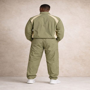 Men Custom Sports Tracksuit Set Hooded Full Zip Athletic Training <b>Suit</b> OEM Wholesale Sportswear Manufacture Nylon Tracksuit Men - Product Image 4