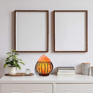 Lampes à panier à tige de fer large avec morceaux de sel dans des tailles personnalisées, lampes à sel de l'Himalaya de qualité supérieure, lampes à sel à bas prix - Product Image 4