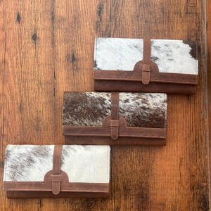 สไตล์ผมบนซ่อนขนหนังกระเป๋าสตางค์ผู้หญิงวัวพิมพ์หนังคลัทช์ผู้หญิงกระเป๋าสตางค์จริงวัวผิวพิมพ์ของขวัญสําหรับเธอ - Product Image 2