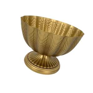 <b>Art</b> <b>Deco</b> Golden Iron Handmade High Quality Rust Resistant Eco-Friendly Large Tabletop Flowerpot Bowl Luxury Hotel Homestay <b>Vase</b> - Product Image 5