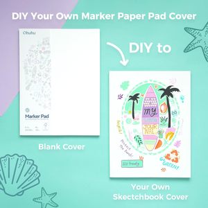 Ohuhu-Marcador de doble cara para cuaderno de bocetos artístico, a prueba de sangrado, tamaño grande de 9x12 pulgadas, 60 hojas/120 páginas, <span class=keywords><strong>libro</strong></span> de bocetos encuadernado con pegamento - Product Image 5