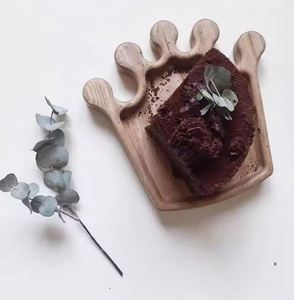 Nuevo diseño 2024 corona de madera bandeja para servir plato para servir decoración de boda Hotel bar decoración del hogar - Product Image 3