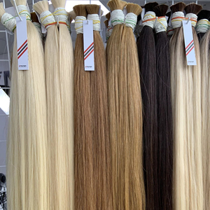 Extensions de cheveux en vrac, prix de gros, fortes et sans enchevêtrement, 100 grammes, couleurs foncées, 20 pouces - Product Image 1