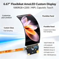 Écran AMOLED flexible d'origine de 6,67 pouces, résolution 1080x2400 FHD+, dalle OLED LTPS à pixels Windmill pour projets de smartphones avancés