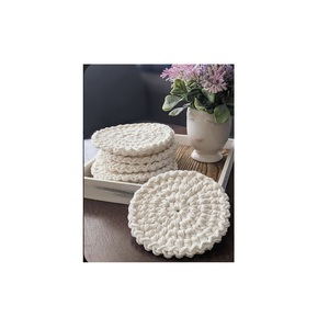 Tendance Design Table À Manger Tapis Résistant À La Chaleur Tissé À La Main Jute Dessous De Verre Café Brodé Tapis Rotin Jute Lin Napperons - Product Image 1