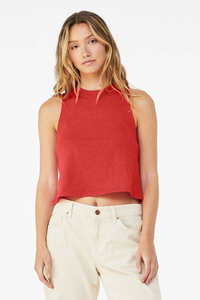 Women's Racerback Cropped tank Plain Female tank Tops Sleeveless <b>Slim</b> Women tank Tops Summer Sleeveless Shirts acid wash fabric - Product Image 2